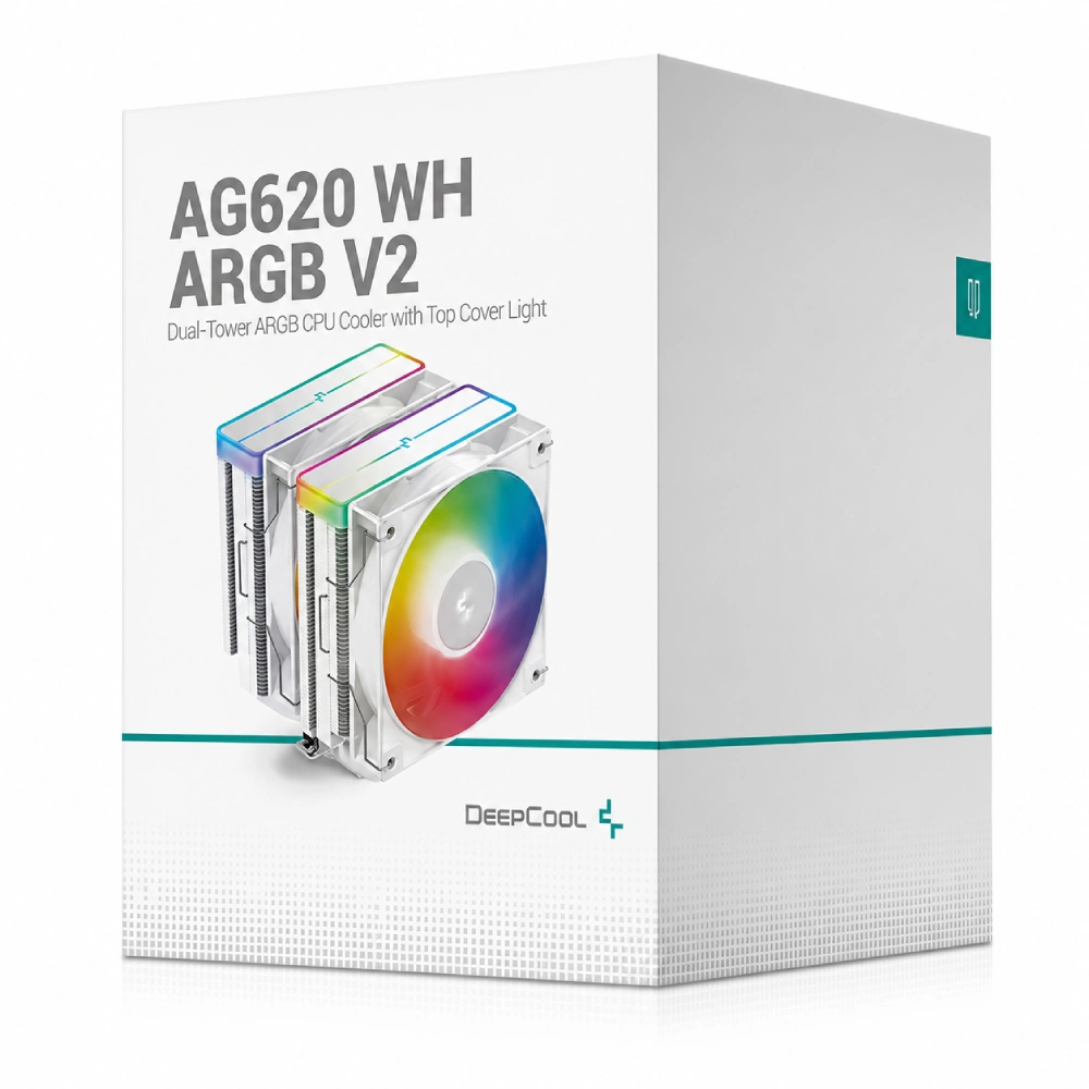 Deepcool Desktop Air Cooler Cpu Fan AG620 WH ARGB V2